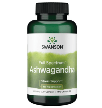 Suplemento Extracto de Ashwagandha 450 mg Now Foods para reducción del estrés