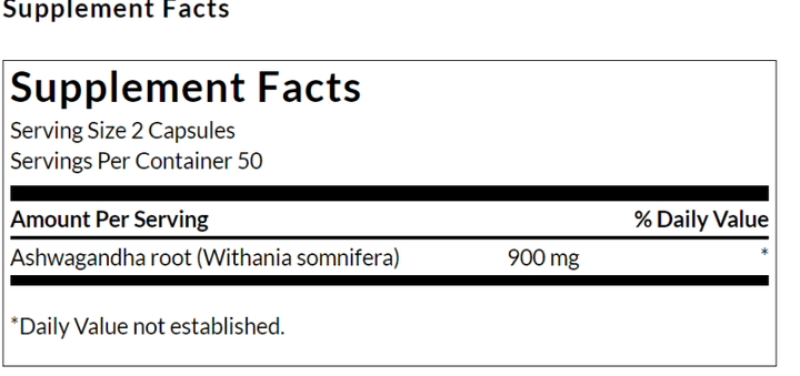 Cápsulas veganas de Ashwagandha para mejorar la función cerebral y energía equilibrada.