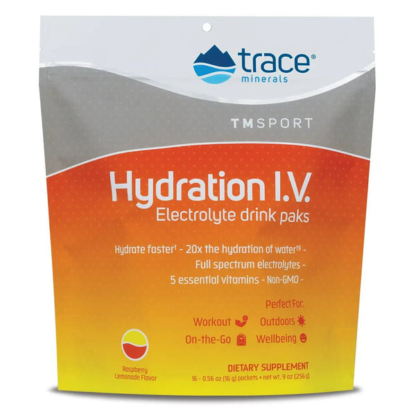 Hydration I.V. Electrolyte Drink Paks sabor a limonada de frambuesa