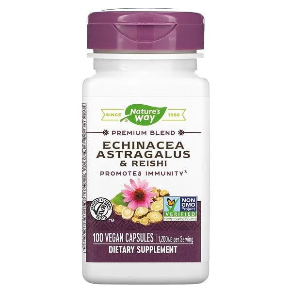 Echinacea Astragalus y Reishi 400 mg (100 vcaps)  NATURE'S WAY