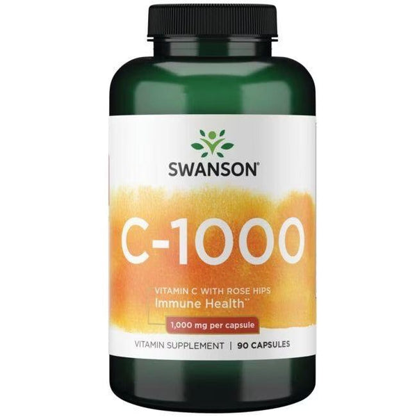 Suplemento Vitamina C-1000 Swanson para protección antioxidante.