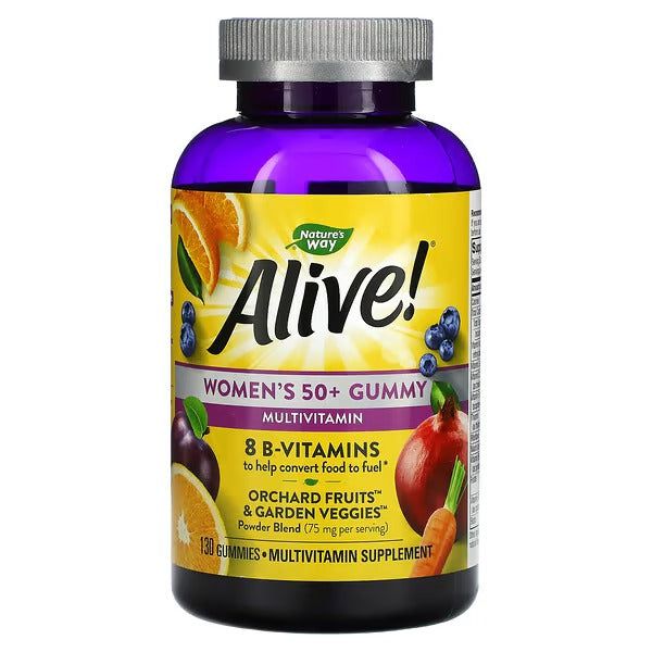 Alive!® Multivitainico en gomitas para mujeres 50+ (130 gomitas)