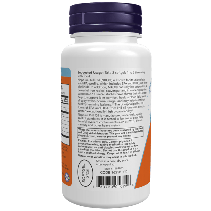 Suplemento de krill NOW Foods certificado por Friend of the Sea.