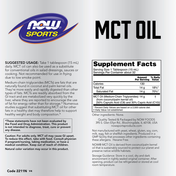 Aceite MCT Líquido de 473 ml
