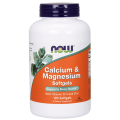 Calcio y Magnesio con Vitamina D3 & Zinc (120 sotfgels)