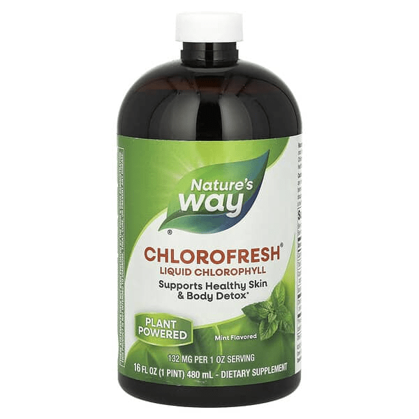 Frasco de Chlorofresh Clorofila Líquida 16 oz para desodorizar el cuerpo