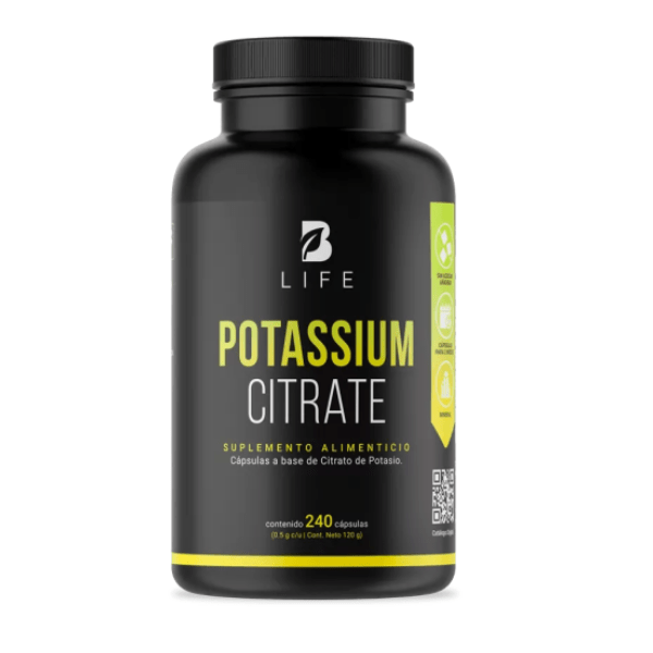 Citrato de Potasio 800 mg en frasco de 240 cápsulas