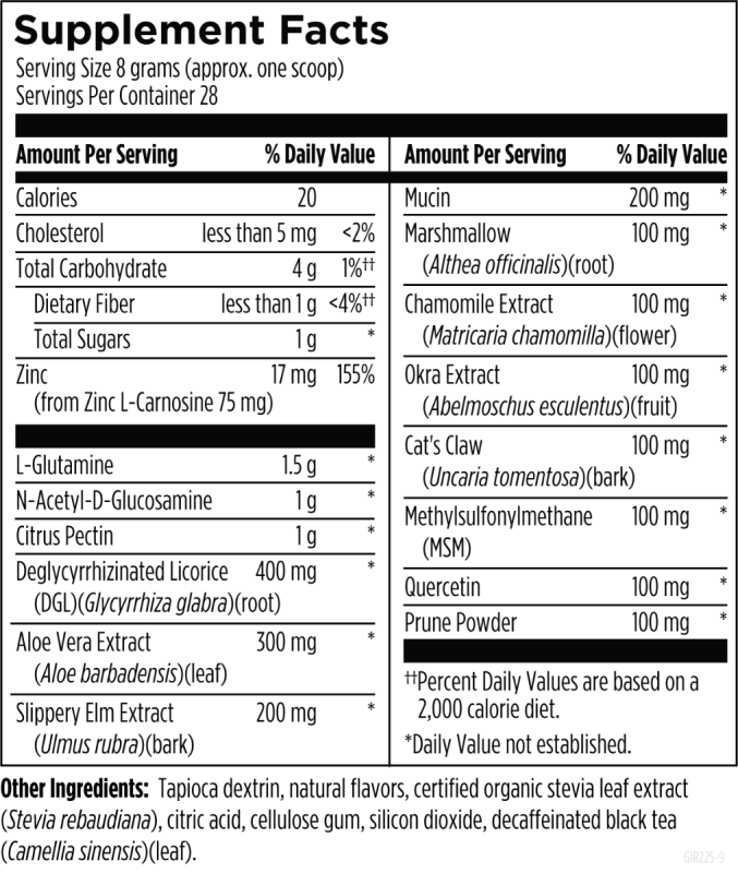 Suplemento en polvo para reparación intestinal y digestión saludable
