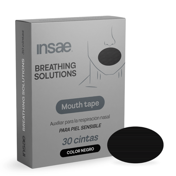 Insae, Tape Bucal para Dormir Negro (30 unidades)