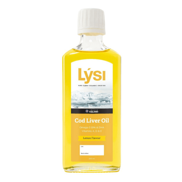 Lysi, Aceite de Hígado de Bacalao Sabor Limón (240 ml)