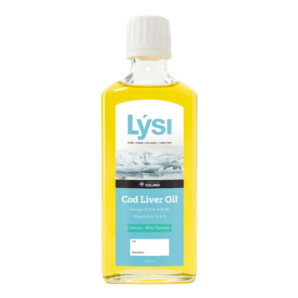 Lysi, Aceite de Hígado de Bacalao sabor Limón Menta (240 ml)