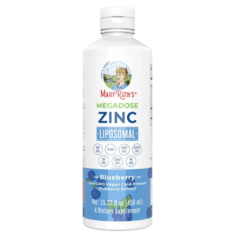 Mary Ruth's, Zinc Liposomal Sabor Mora Azul (15.22 fl oz/450 ml)