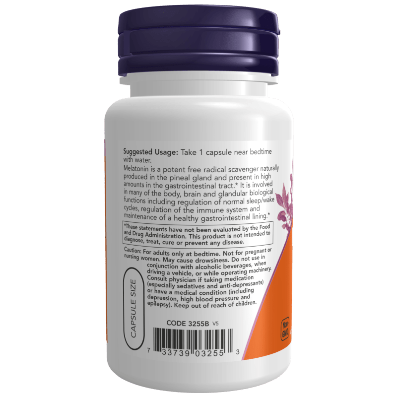Melatonina de 3 mg Now Foods