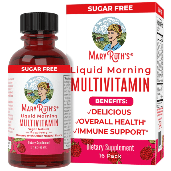 Multivitamínico Líquido de la Mañana, Frambuesa,( 1 oz Paquete de 16 )