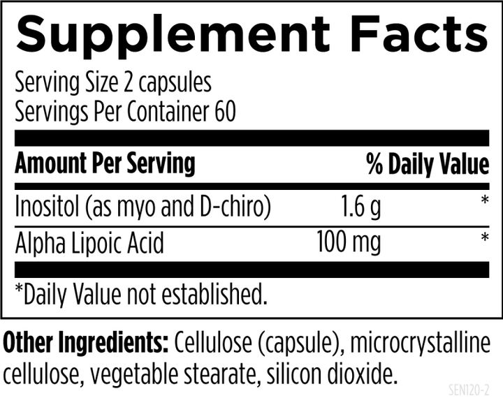Cápsulas de Myo & DChiro Inositol Sensitol™ - Suplemento vegano para el manejo de la resistencia a la insulina