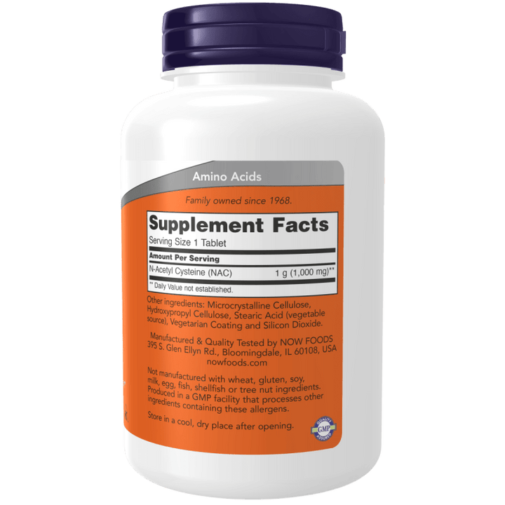 NAC 1000 mg para protección antioxidante y apoyo al sistema inmune.