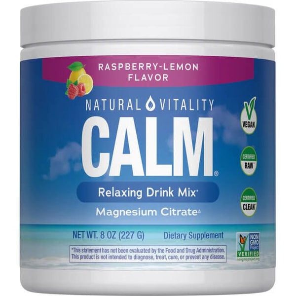 Natural Vitality, CALM Citrato de Magnesio Sabor Limonada de Frambuesa (227 g)