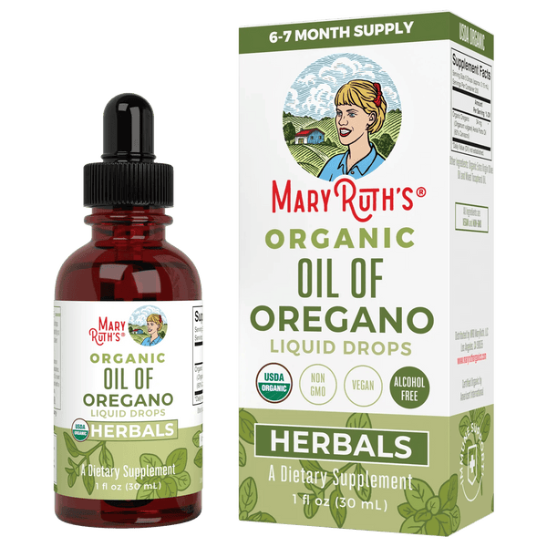 Gotas líquidas de aceite de orégano orgánico (30 ml) - Mary Ruth's