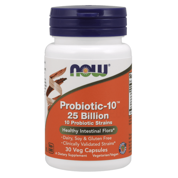 Probióticos Now Foods para digestión y detoxificación.