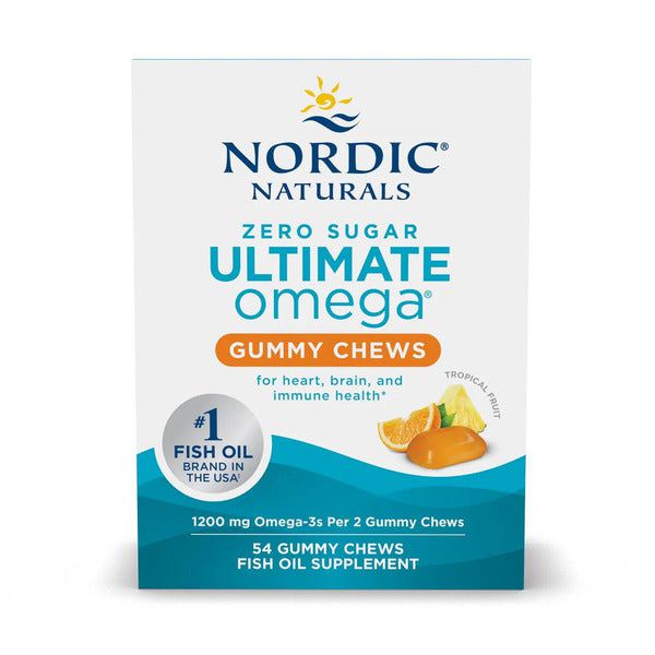Nordic Naturals, Ultimate Omega Sabor Naranja, Sin Azúcar (54 Gomitas)